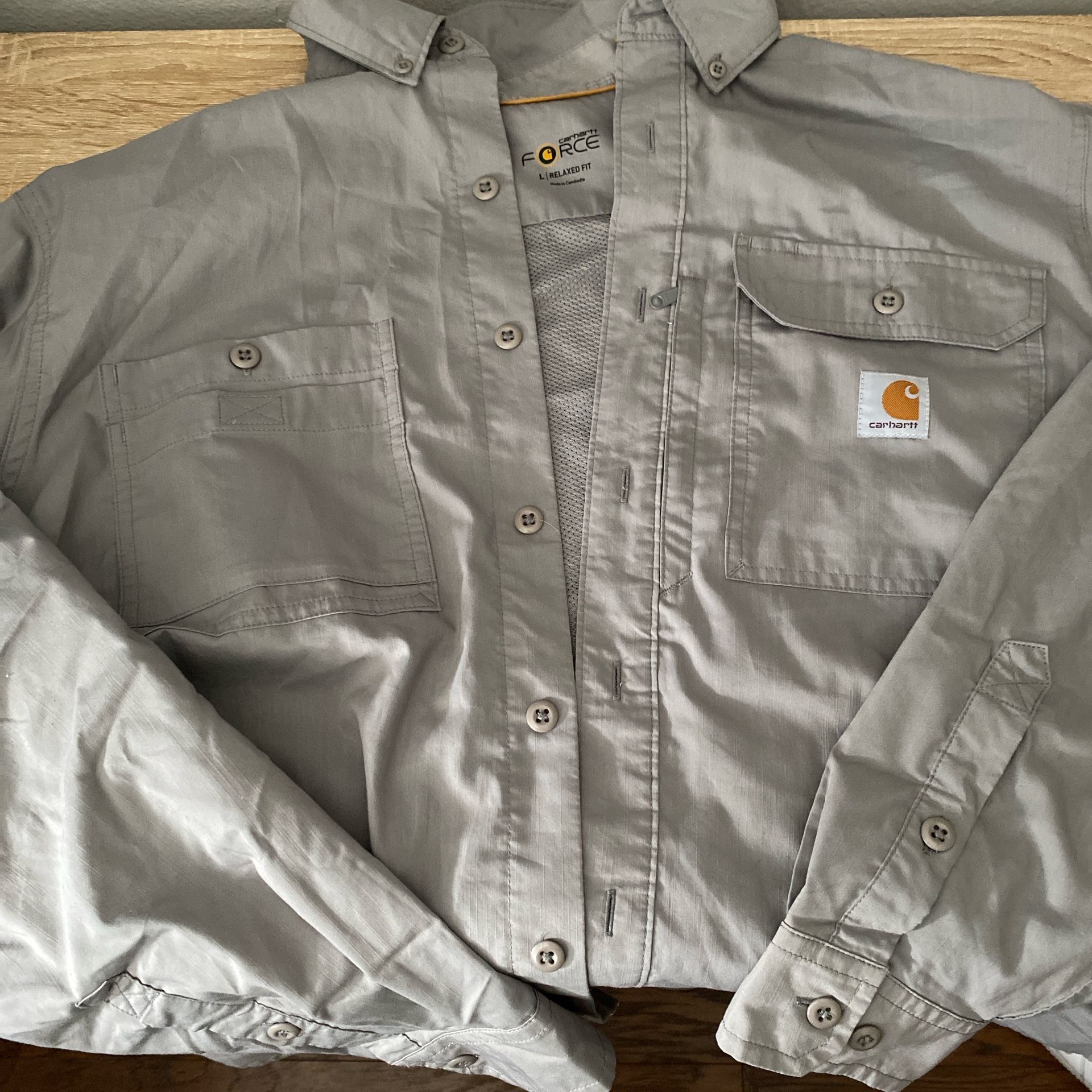 Grey carhartt work shirt
