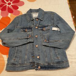 Old Navy Jean Jacket Size Medium For Ladies , New Whit Tags Original 