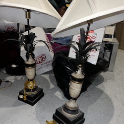 French Vitange Antique Lamps 