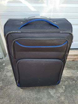 Black Soft-Shell Rolling Luggage Suitcase