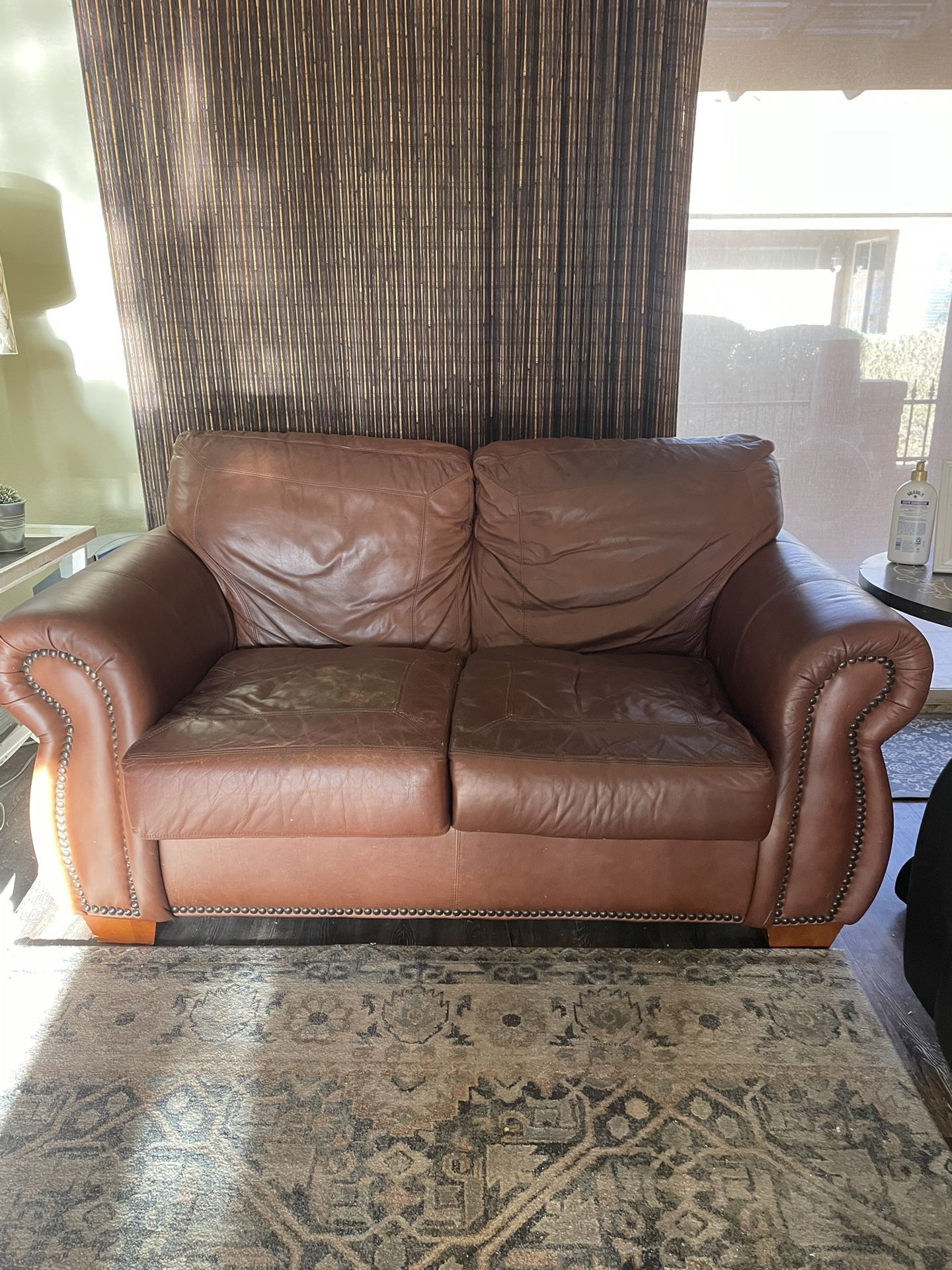 Leather Love Seat