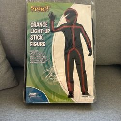 Halloween Costume- Orange Light Up Stick Figure