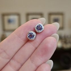 Antique amethyst Earrings 