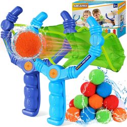 NEW - Toys 2 PCS Slingshot Launcher Blaster with Colorful Soft Balls - Dry / Water