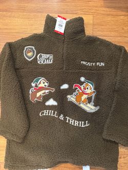 Disney Chip & Dale Sherpa Quarter-Zip Pullover Women's XS