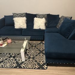 Blue Sectional Couch 