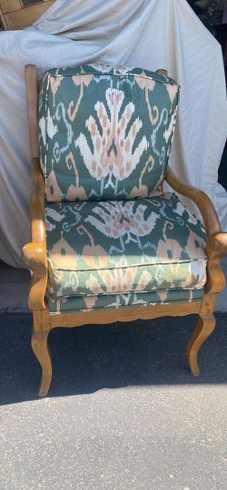 Antique wormy wood pine chair