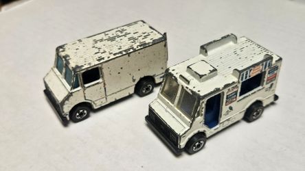 Vintage Hot Wheels Diecast Van Lot (Good Humor Ice Cream & Opening Back Door Utility Van) - 1970s/1980s Hong Kong