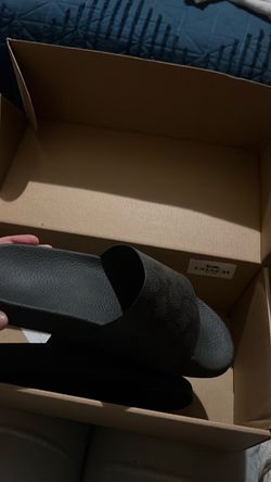 Brand New black coach slides