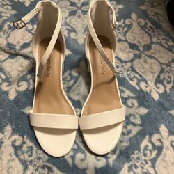 White Open Heels