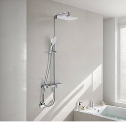Shower faucet set with digital temperature display, shower system, rain shower head with hand shower, bathtub faucet set, mounted rain shower accessor