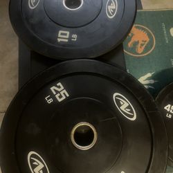 2 45lb 2 25lb 2 10lb Olympic Bumper Plates 