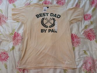 “Best Dad by Par” Ptima Shirt; Men’s M