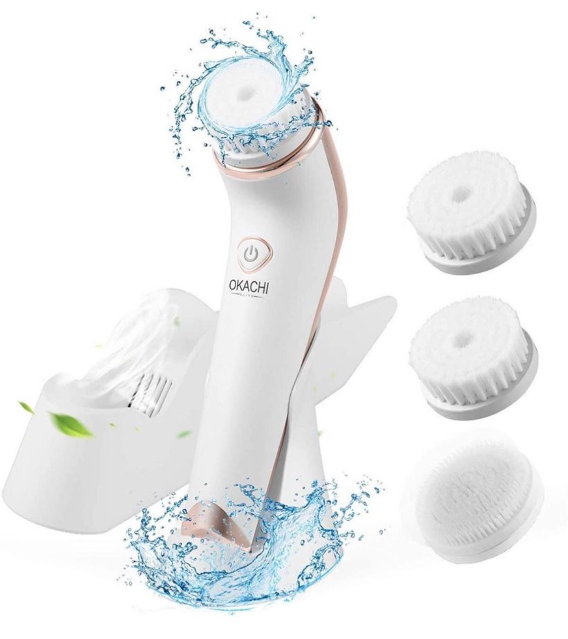 Facial Cleansing Brush Rechargeable Electric Rotation Brush, Face Brush with Deep Clean