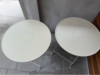IKEA SUNDSÖ Round Outdoor Foldable Tables – Pair