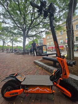 Custom GT08 All-Terrain Electric Scooter - High Performance (Orange/Black)
