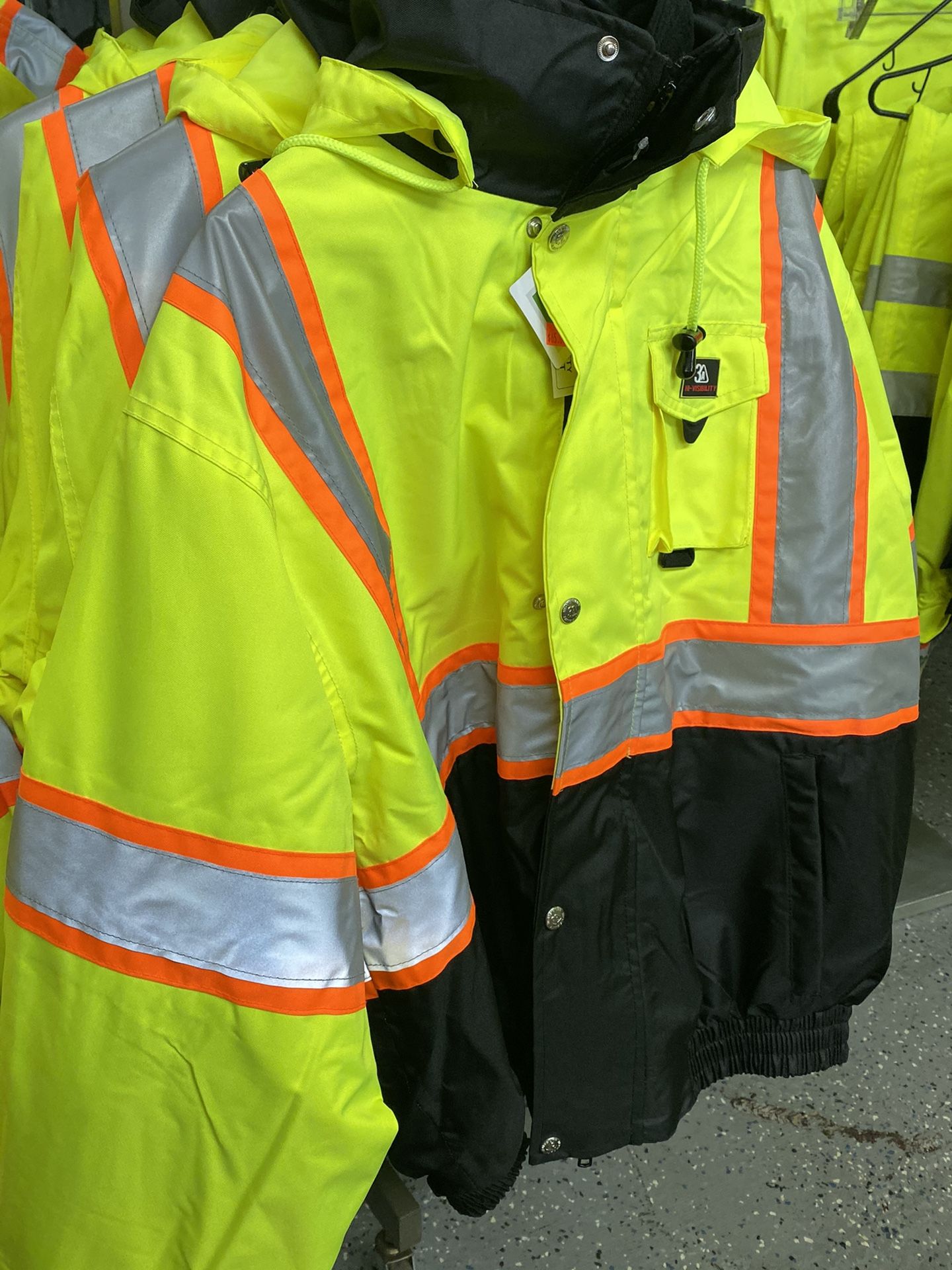 3A Safety Hi-Viz Waterproof Class 3 Bomber Jacket With Removable Liner.