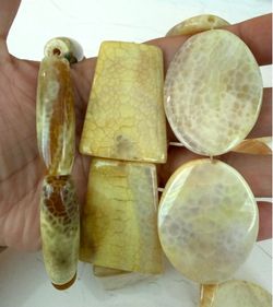 Lot of yellow gemstone bead strands for jewelry making A15
