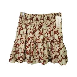 Women's Plus Size Floral Tiered Mini Skirt