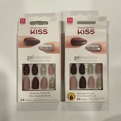 KISS Gel Fantasy Ready to Wear Nails - Lot of 2