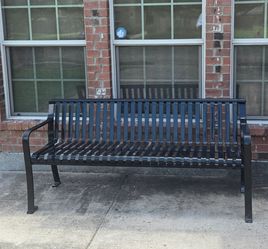 Outdoor park bench