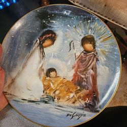 Ted DeGrazia Porcelain Plate The Flower Boy Vintage 1979 Limited Edition 