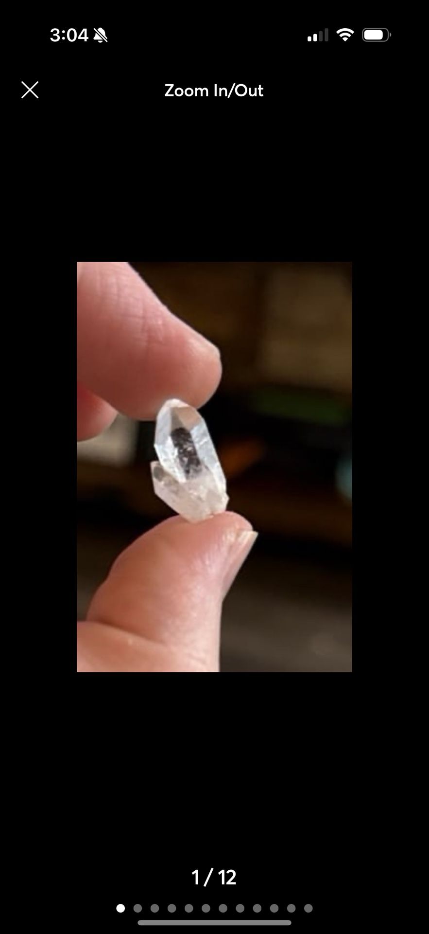 double terminated herkimer diamond with inclusions