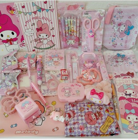(SALE) My Melody Sanrio Character Stationary Gift Bundle Set Party Favors Lot Christmas