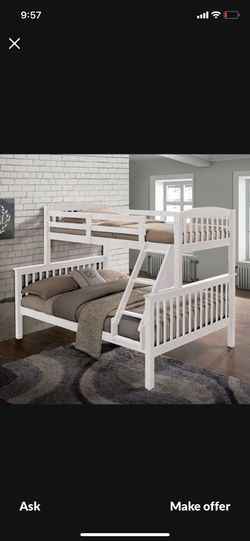 Twinfulll white bunk3d with Orthopedic matres!!!@