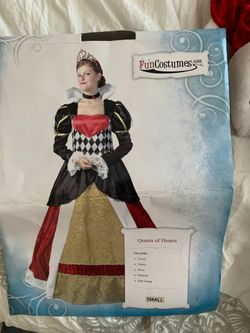 Halloween Queen of Hearts Costume with fun queen of hears wig