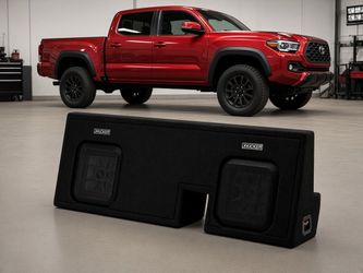 Kicker L7T Shallow Truck Box 2 x 10" L7T10 Dual Voice Coil Subwoofers 2000 Watts 2023 Toyota Tacoma Double Crew Cab Truck KTDL7T10 51KTDL7T102