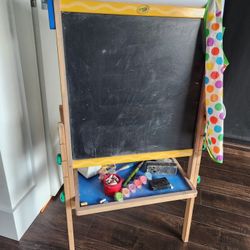 Crayola Chalk Board And Dry Erase Board Stand With Paper Roll
