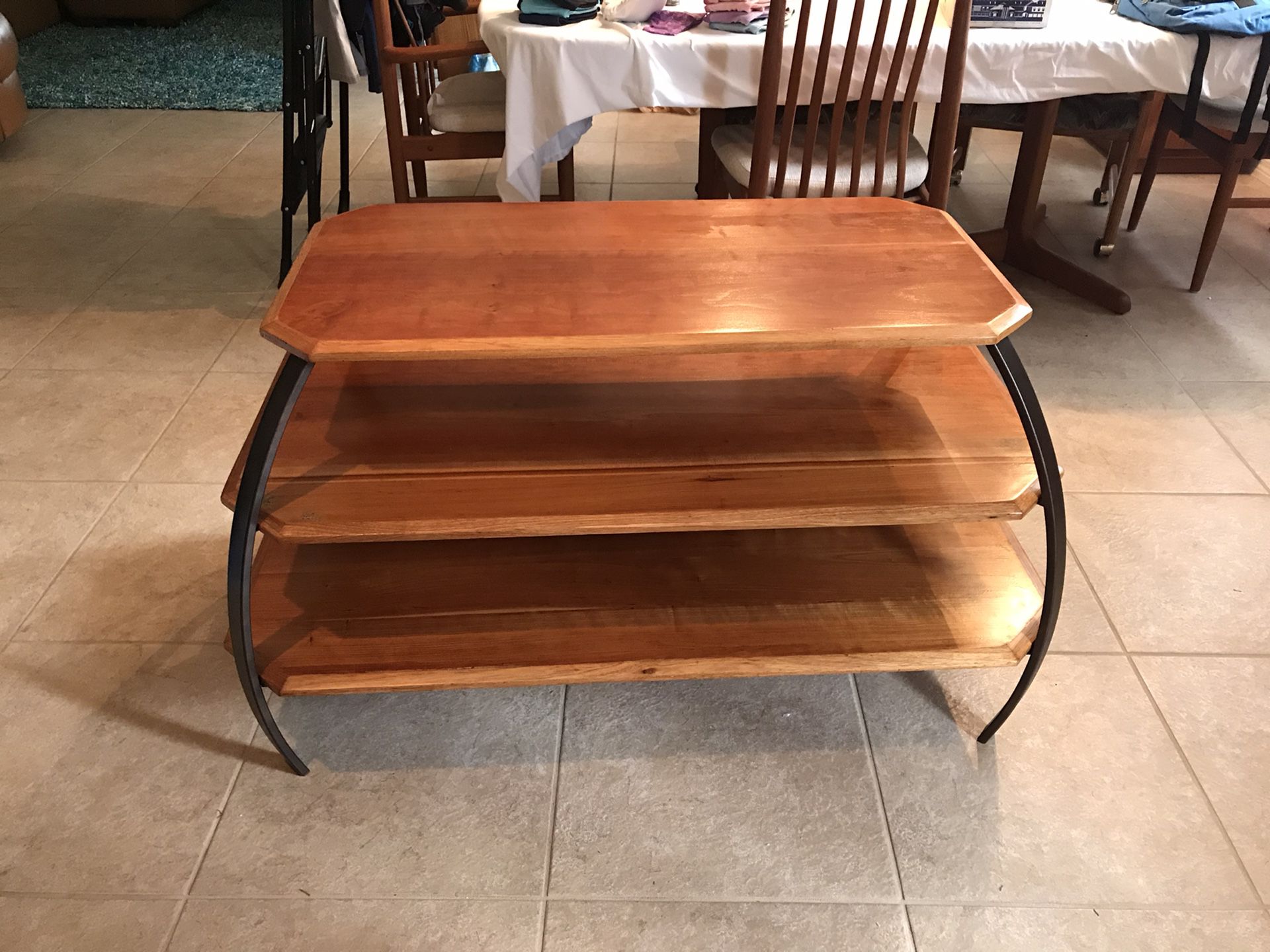 Solid Wood Media / TV Table Console Stand