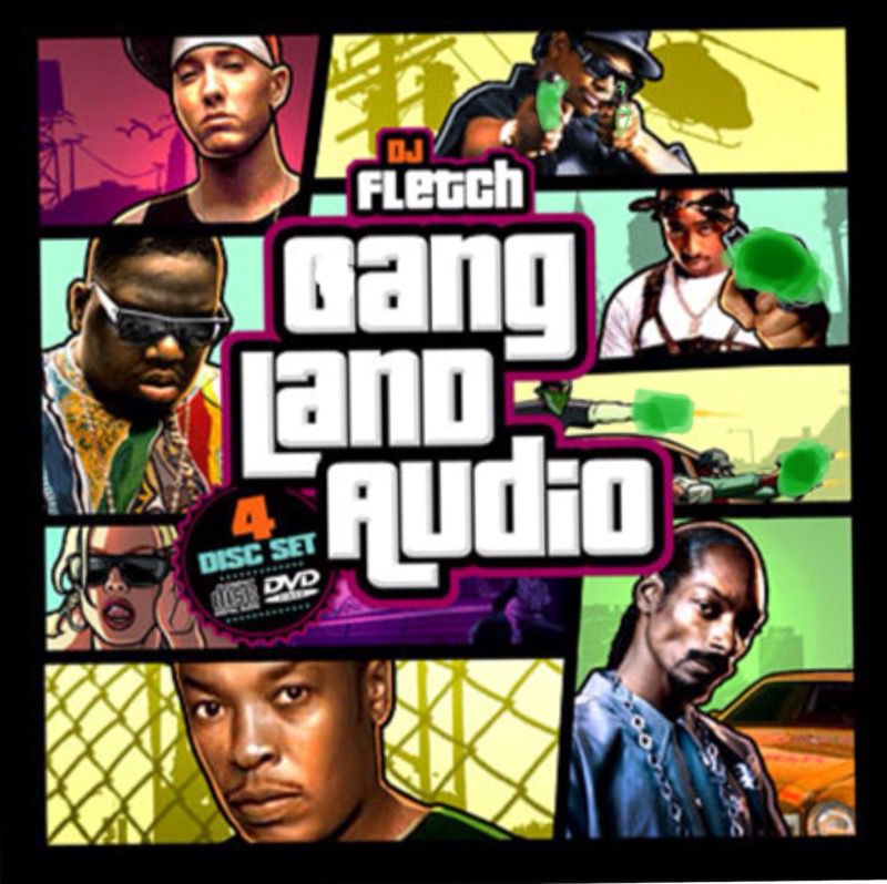 GTA Grand Theft Auto 90s hip-hop gangster rap music videos CD DVD Dr. Dre Snoop Dogg Eazy-E Tupac biggie Eminem Bone Thugs-N-Harmony