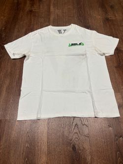 White and green Vlone juice wrld cotton t-shirt size Large
