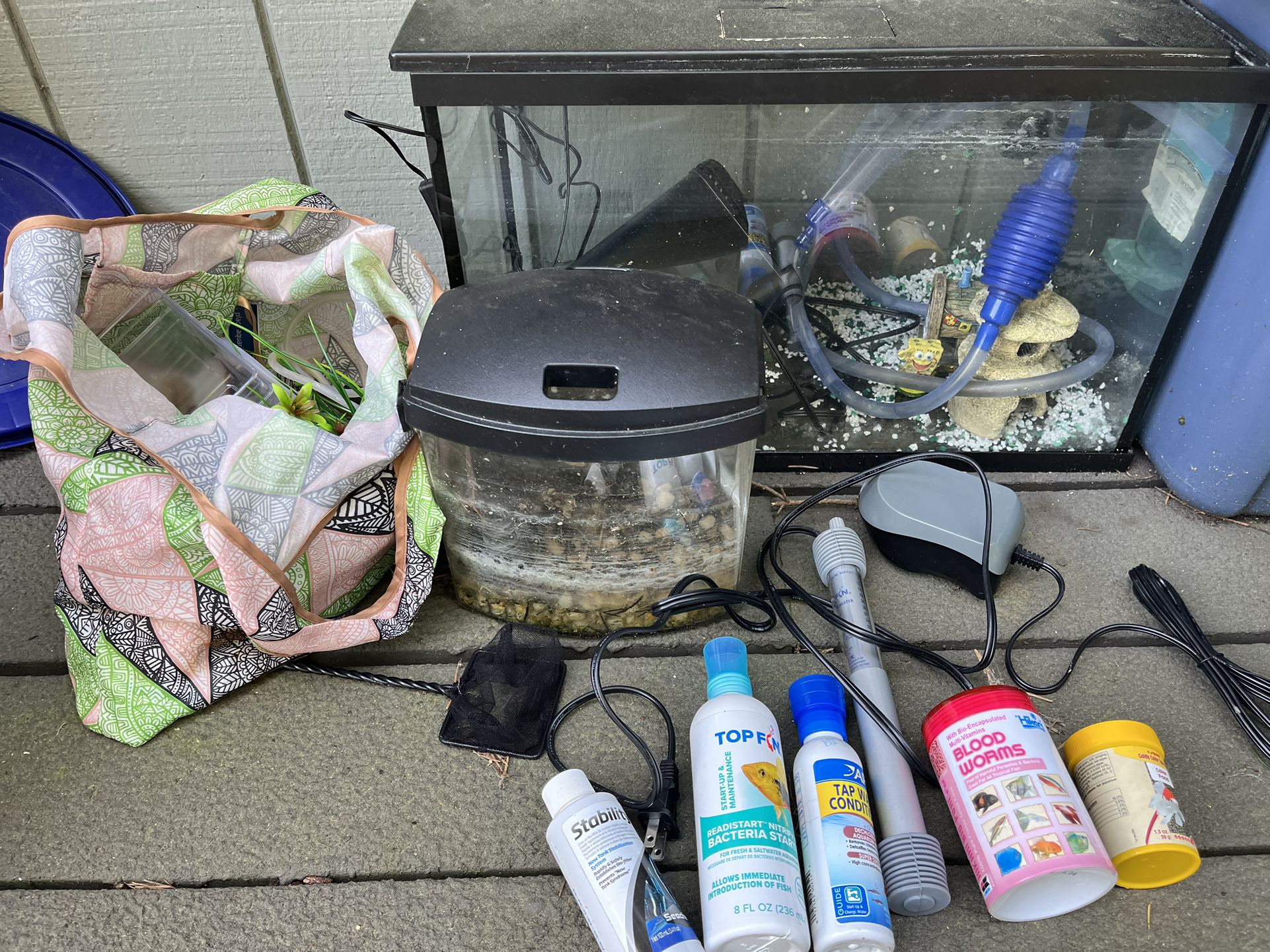 Fish tank,  Heater, Filter and Accessories 