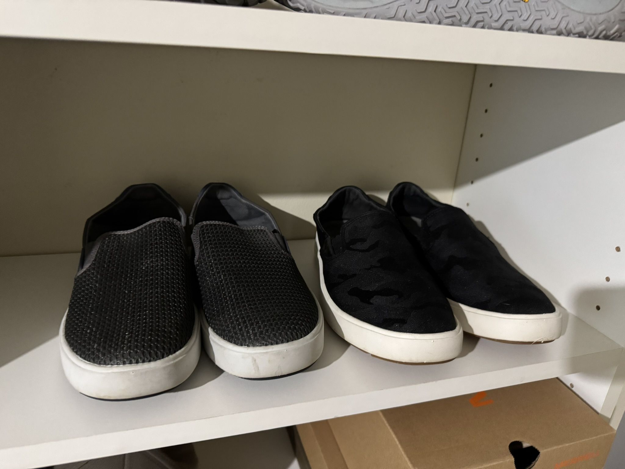 OluKai Slip Ons Size 10.5 Worn Twice. 2 Pair!