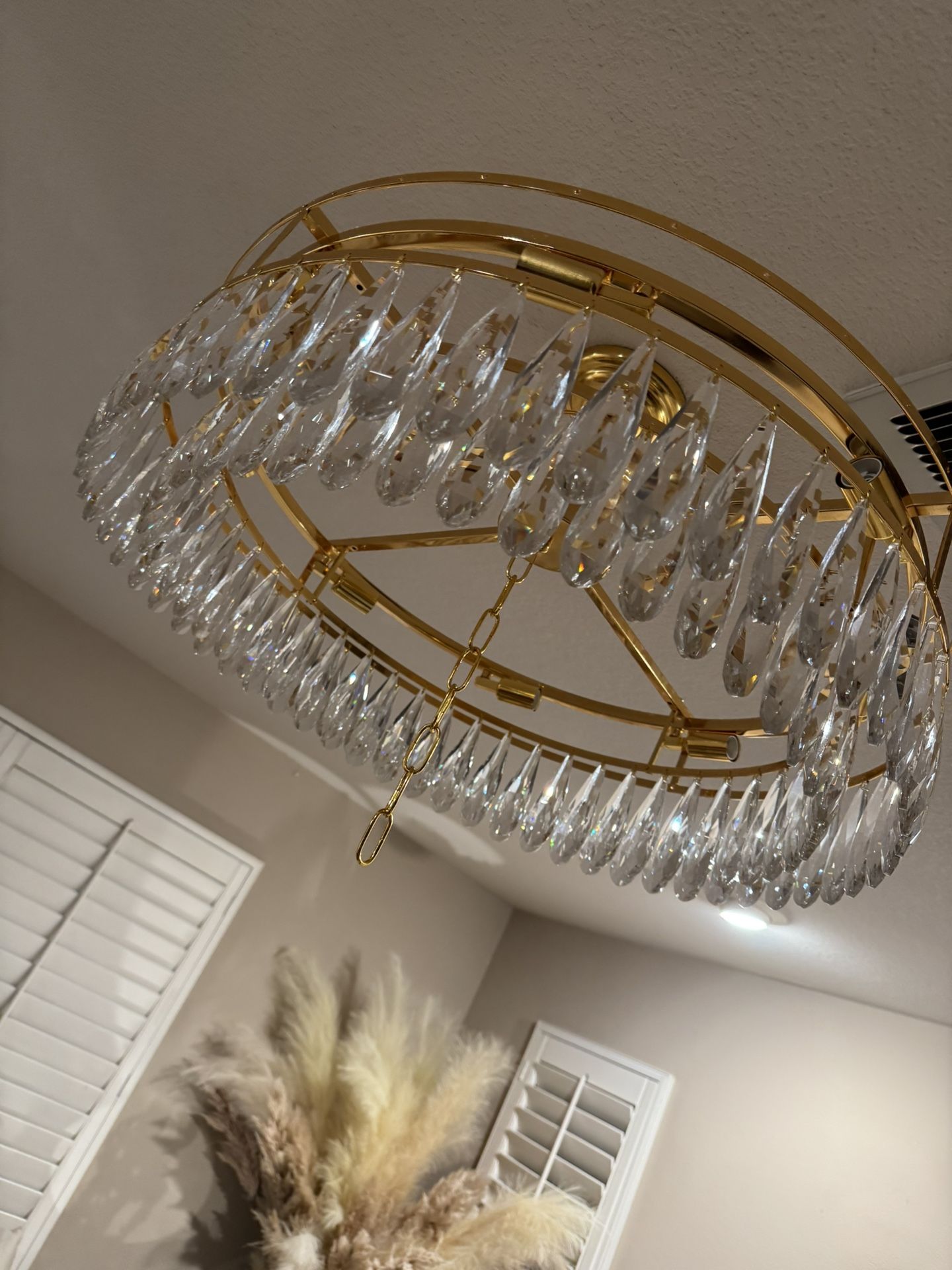 Gold And Smokey Crystal Chandelier