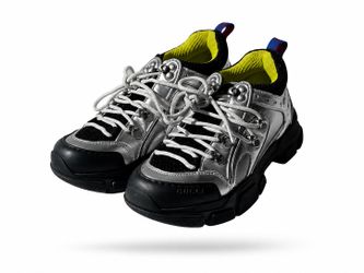 Gucci, metallic silver and Black