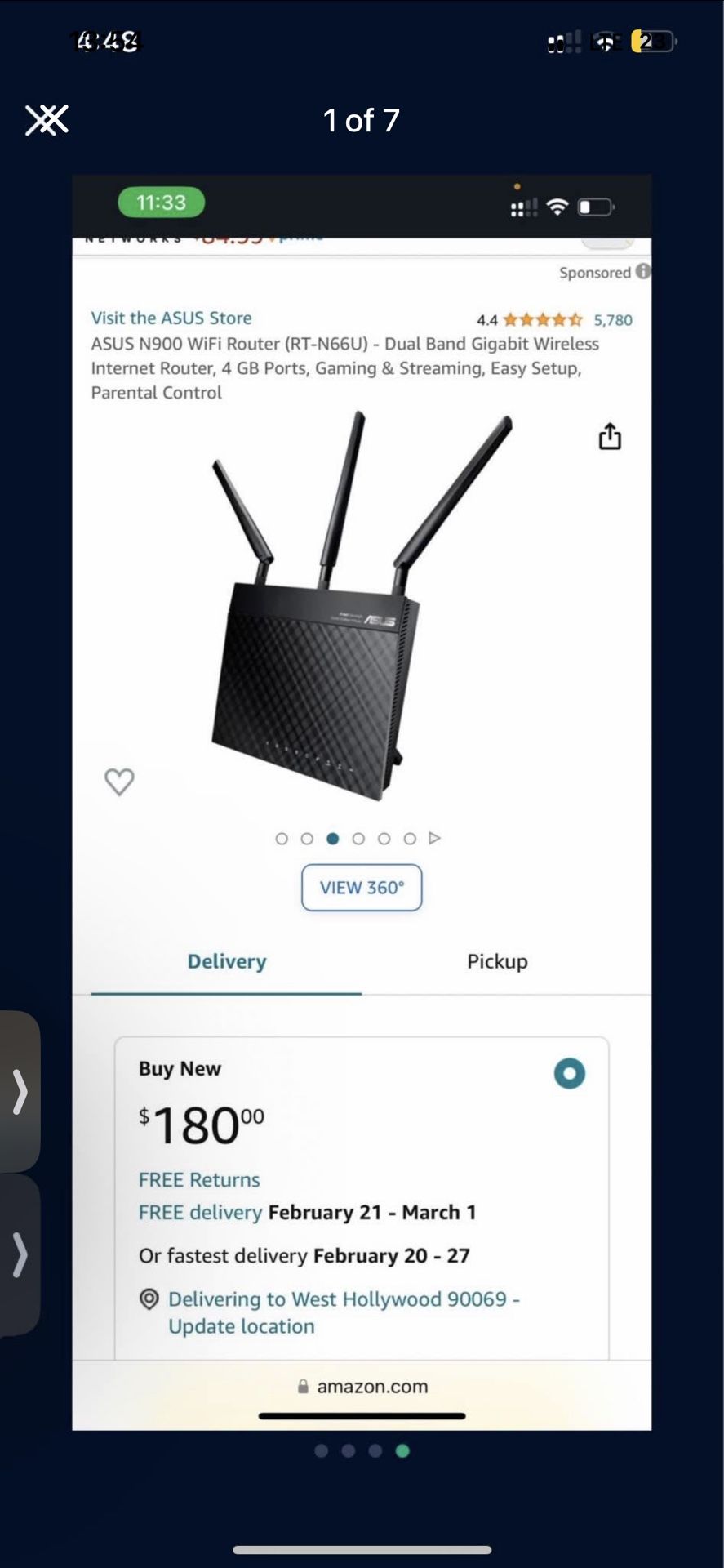 ASUS WiFi Router and Antenna BRAND NEW