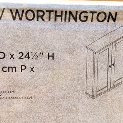 Bath Wall Cabinet Expresso 5.5" X 21" X 24.4" 