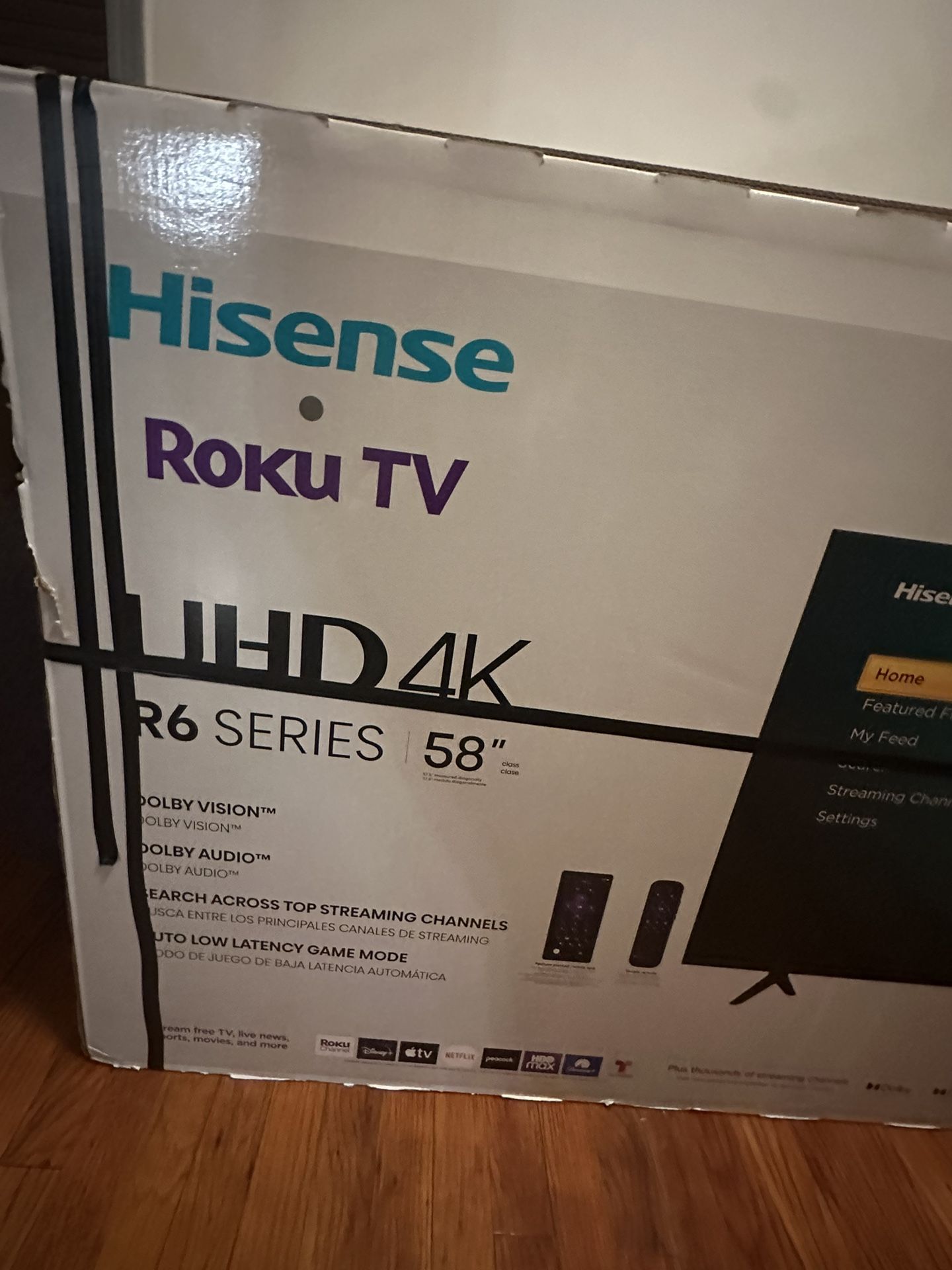 58 Inch 4k Tv Hisense New in box