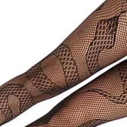Snake Fishnets Tights Hollow Out See-through Slim Footed Pantyhose Black 1 