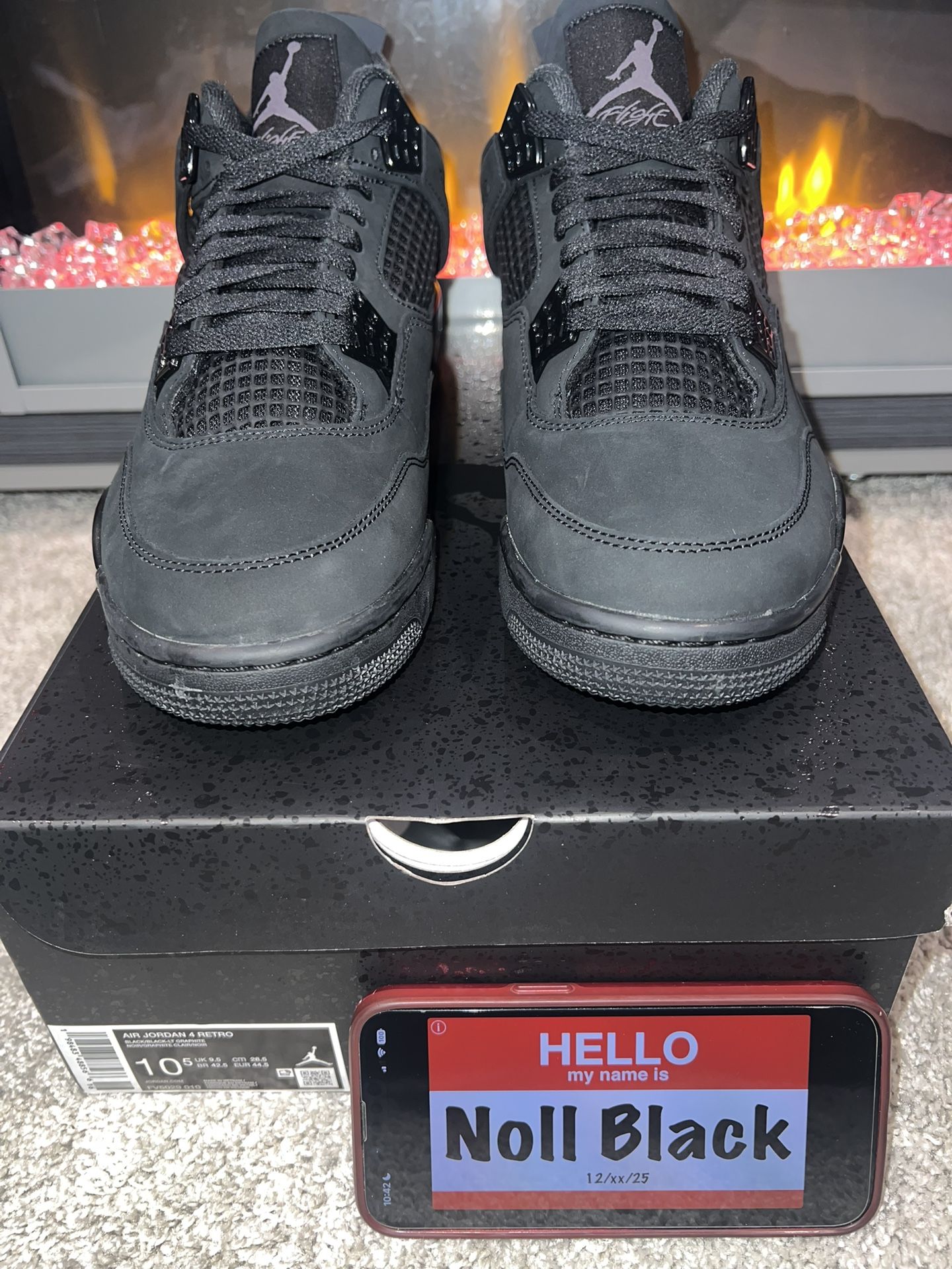 Air Jordan 4 Retro “Black Cat” DS Size 10.5