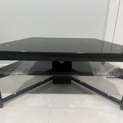 TV Stand With 3 Glass Shelves 