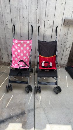 Mickey and Minnie strollers