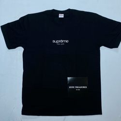New Supreme Classic Logo Tee White/Black S-L @HYPETREASURES 