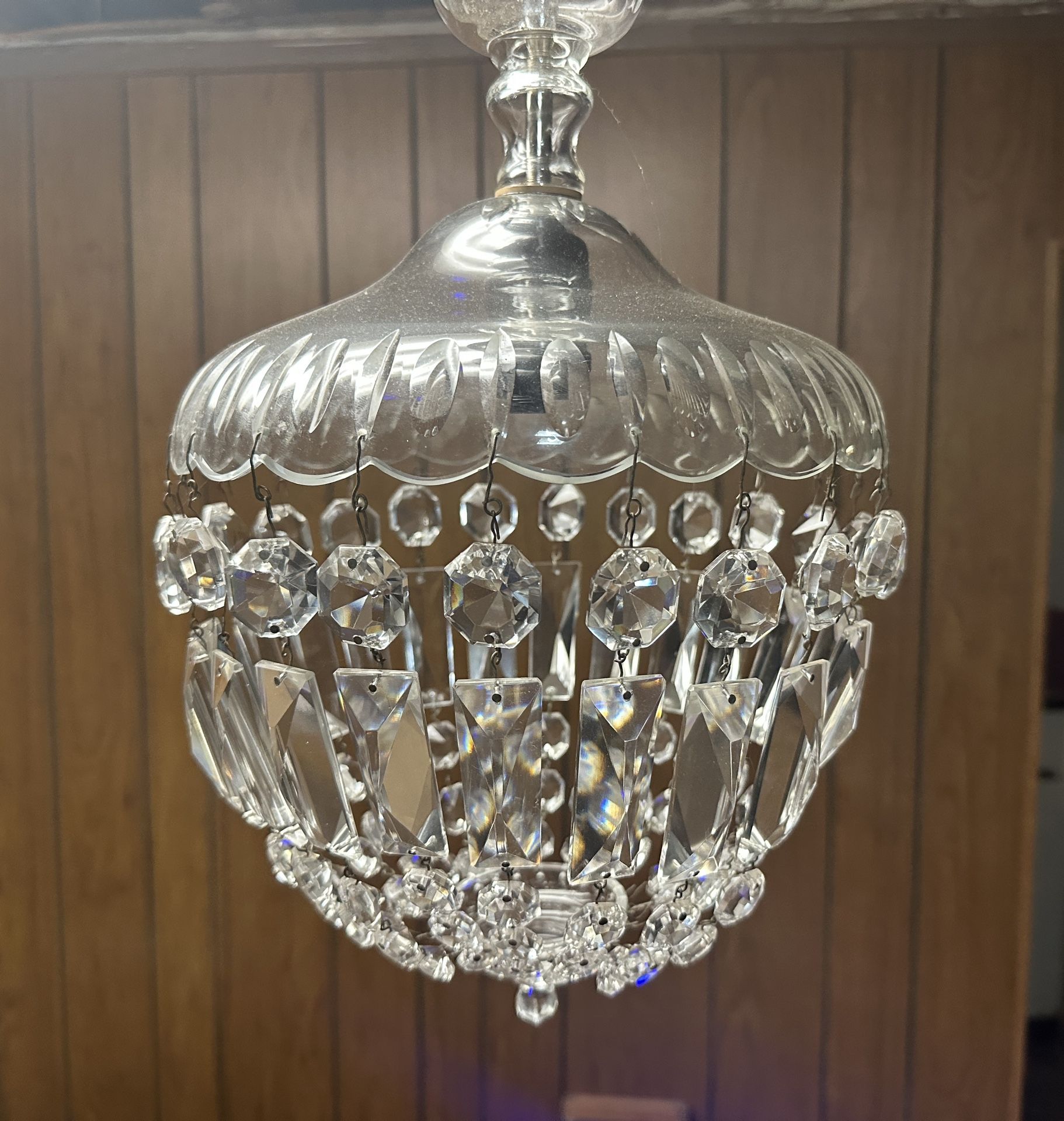 Vintage Crystal Hanging Light