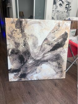 Large Modern Abstract Wall Art Canvas – 40” x 39”