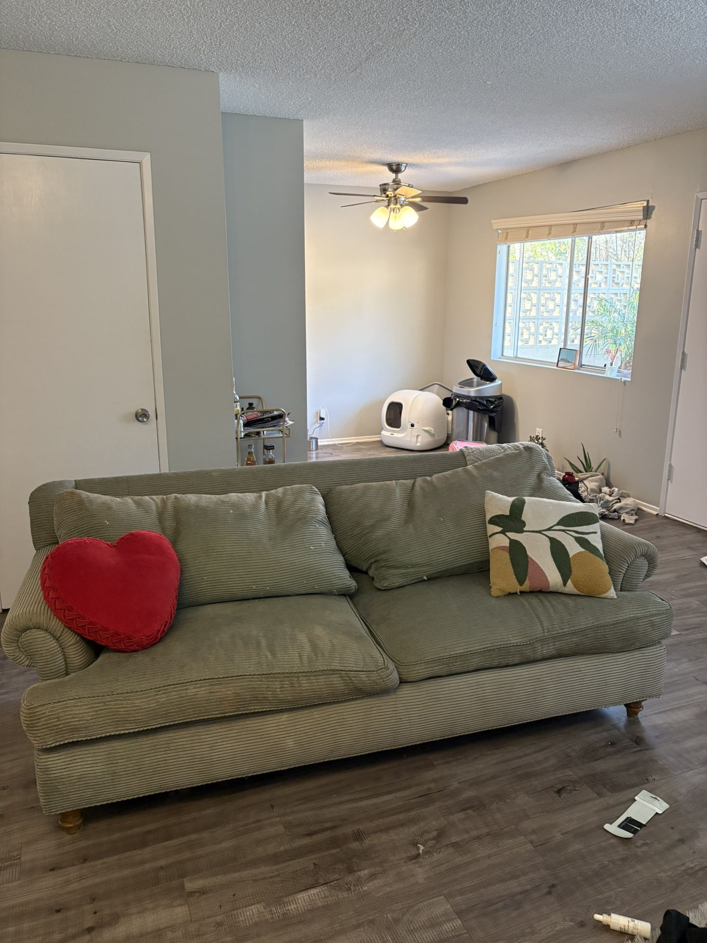 Blue/ Muted sage green Couch